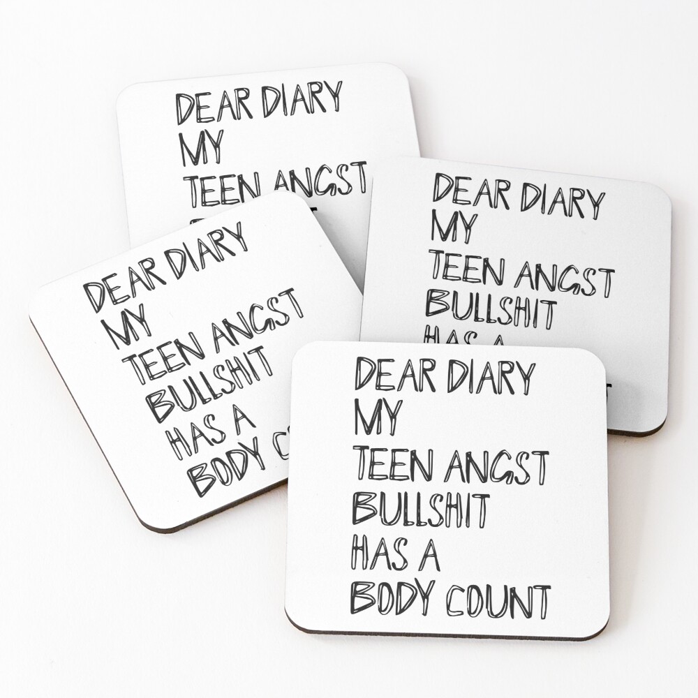 Dear Diary Coasters (Set of 4)