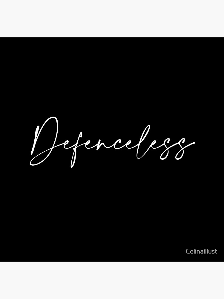 defenceless-sticker-by-celinaillust-redbubble