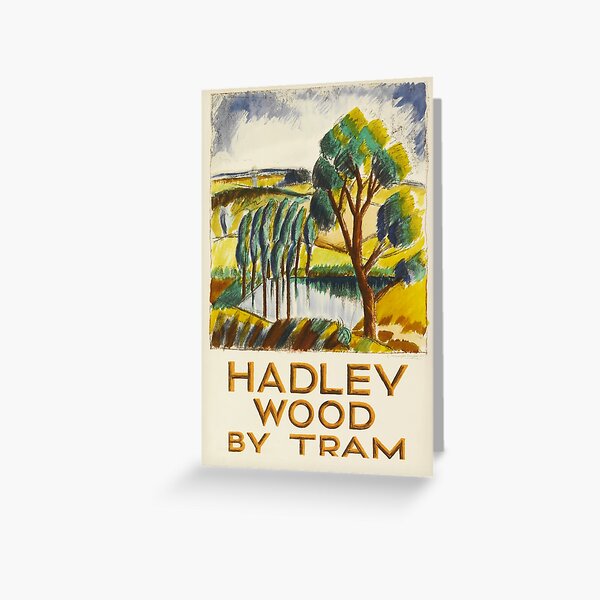 Item preview, Hadley Wood by Train vintage travel poster designed and sold by stickart-marek.