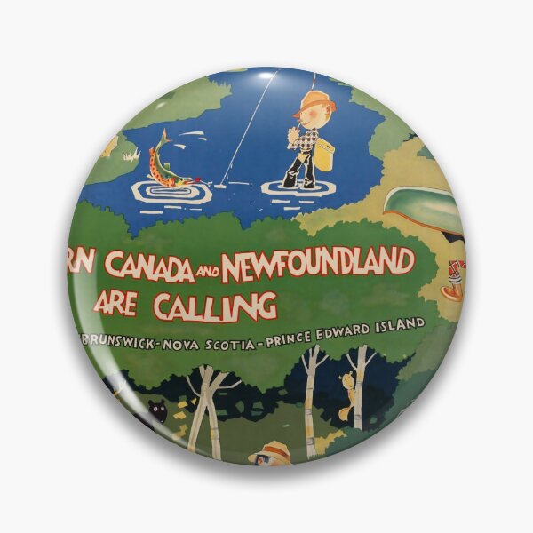 Item preview, Eastern Canada and Newfoundland are calling vintage travel poster designed and sold by stickart-marek.