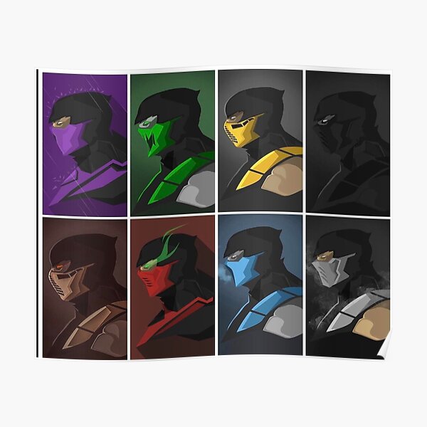 Mortal Kombat Ninjas Poster By Mememachine69 Redbubble