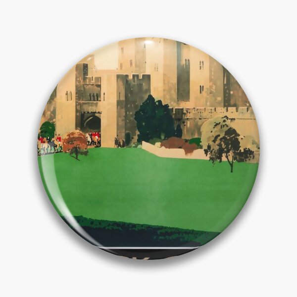 Item preview, Alnwick Castle vintage travel poster designed and sold by stickart-marek.