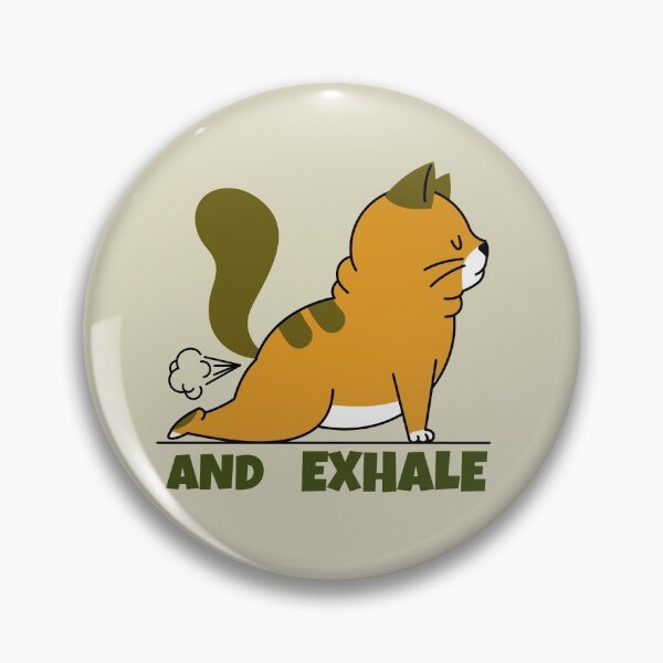 Item preview, And Exhale Yoga Farting Cat Design designed and sold by Paula Helit.
