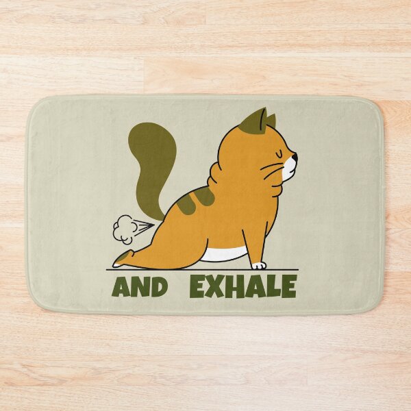 Item preview, And Exhale Yoga Farting Cat Design designed and sold by Paula Helit.