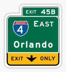 Orlando, FL Verkehrsschild, USA Sticker