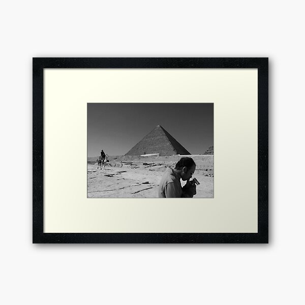 Light up at the Great Pyramid Framed Art Print