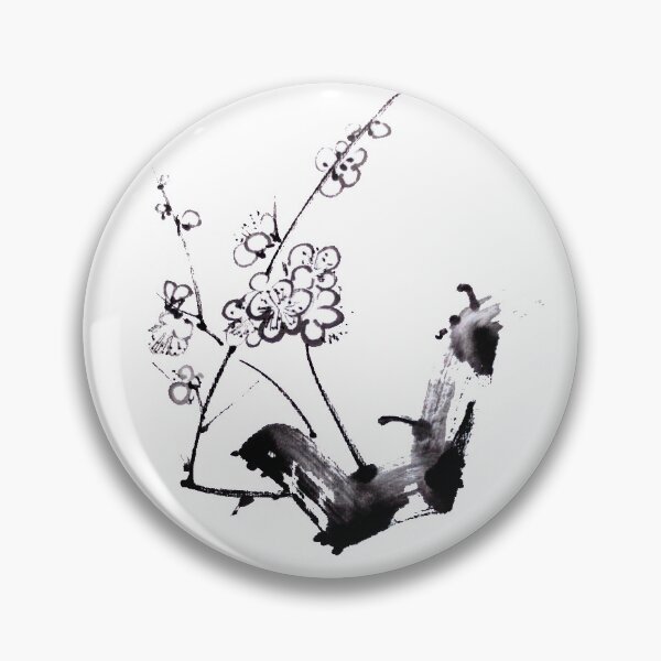 Item preview, Plum blossom sumie ink painting designed and sold by ladyshekk.
