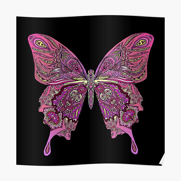 Mandala Butterfly Posters Redbubble