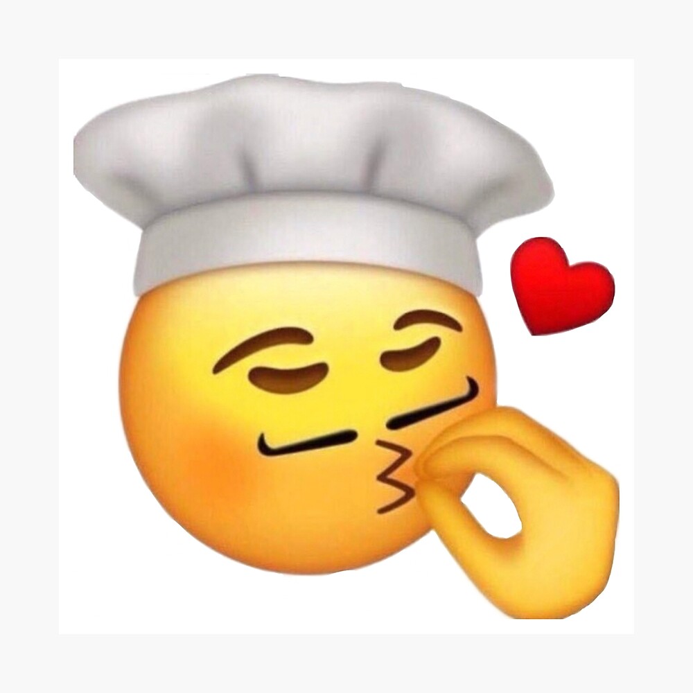 Chefs Kiss Emoji Sticker Poster
