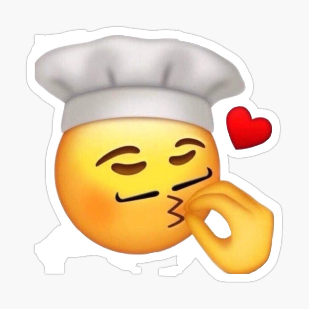 Chefs Kiss Emoji Sticker Poster