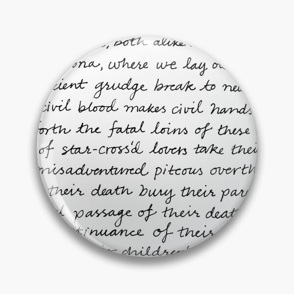 Item preview, HANDWRITTEN ROMEO & JULIET PROLOGUE (I) designed and sold by JennieCarolina.