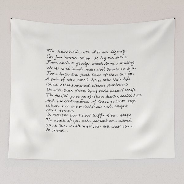 Item preview, HANDWRITTEN ROMEO & JULIET PROLOGUE (I) designed and sold by JennieCarolina.