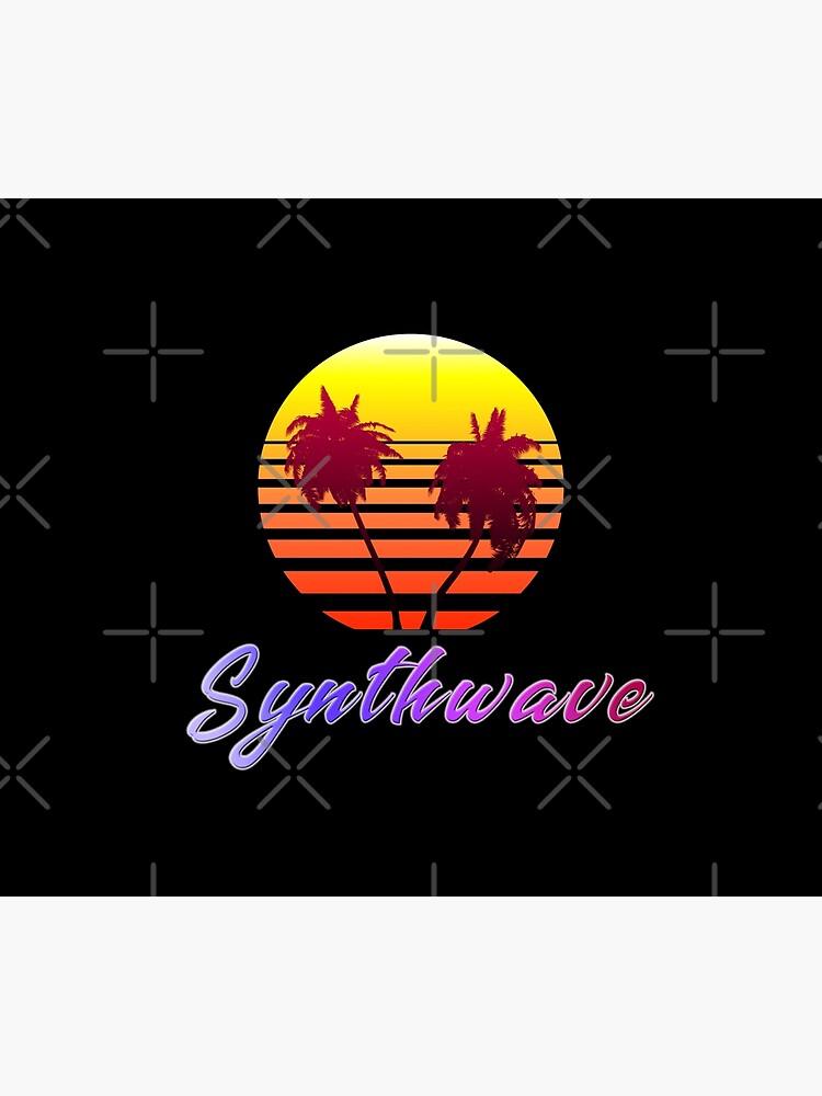 Synthwave Sun (with palm trees) by GaiaDC