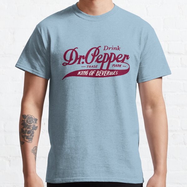 Logotipo vintage Dr. Pepper - Rey de las bebidas (versión en texto rojo) Camiseta clásica