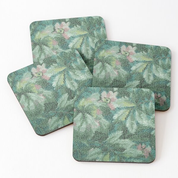 Item preview, Vintage Crackled Floral Abstract Wallpaper designed and sold by FuzzyHoney.