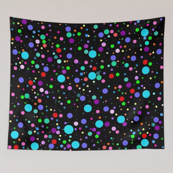 Item preview, Happy colored bubbles black background designed and sold by limecaptures.