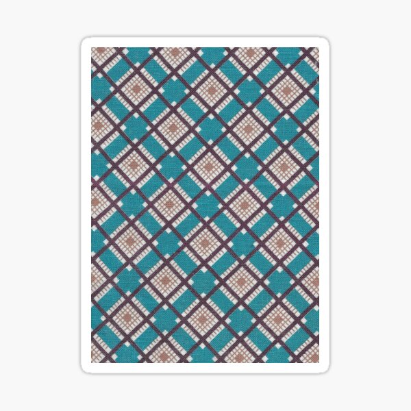 Vintage Mid-century Modern Fabric / Diamonds Sticker