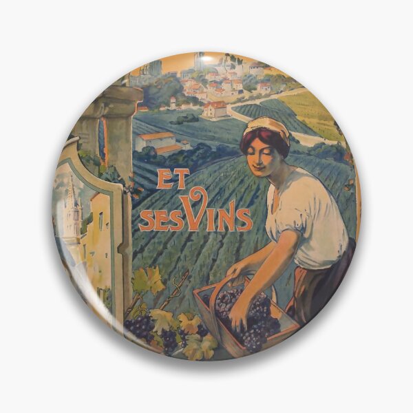 Item preview, St Emilion vintage travel poster designed and sold by stickart-marek.