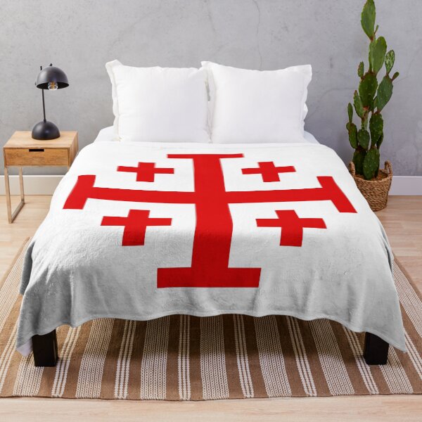 Item preview, Knights Templar Jerusalem Cross Crusaders Shield Red Cross designed and sold by prohockeylabs.