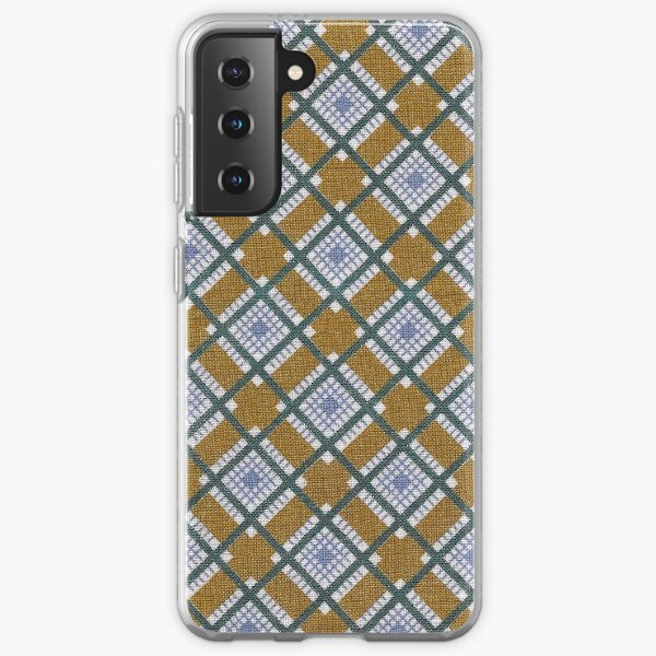Vintage Mid-century Modern Fabric / Diamonds Samsung Galaxy Soft Case