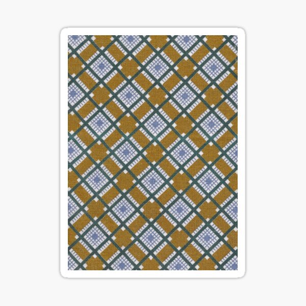 Vintage Mid-century Modern Fabric / Diamonds Sticker