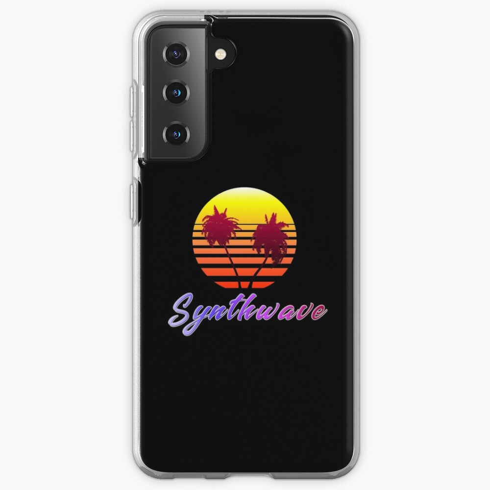 Synthwave Sun (with palm trees) Samsung Galaxy Phone Case