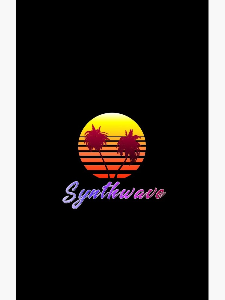 Synthwave Sun (with palm trees) by GaiaDC