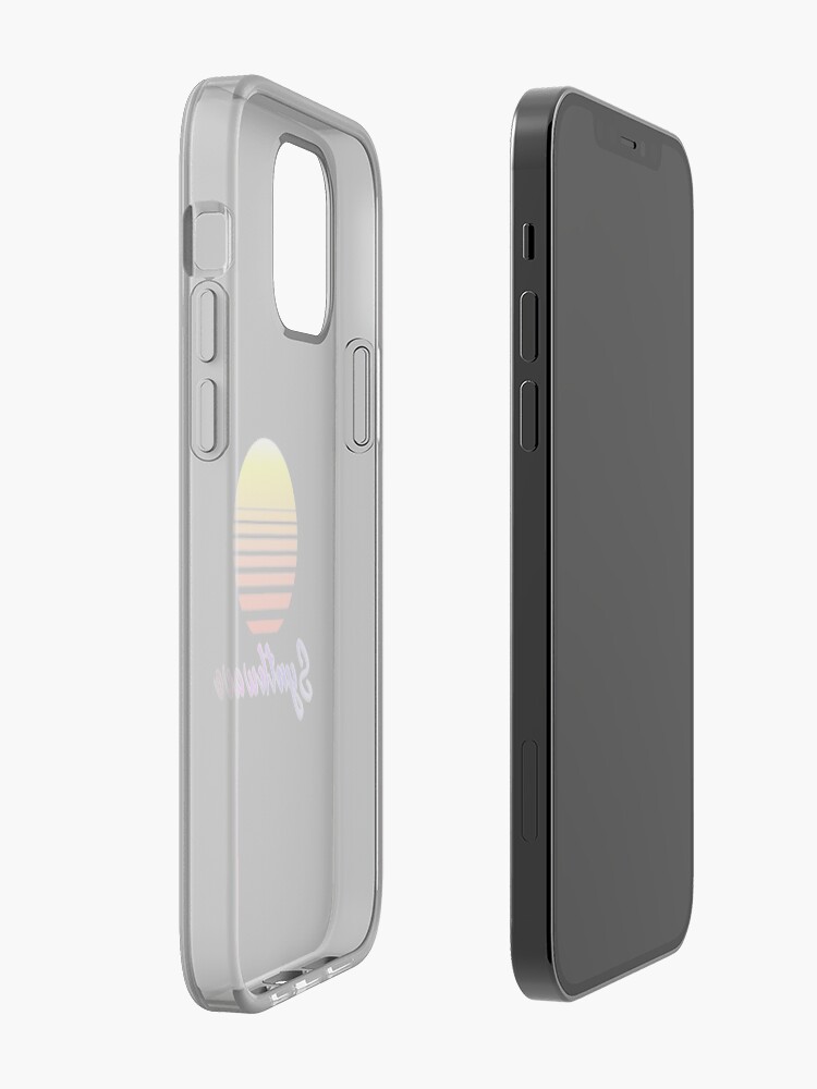 Alternate view of Synthwave Sun iPhone Case