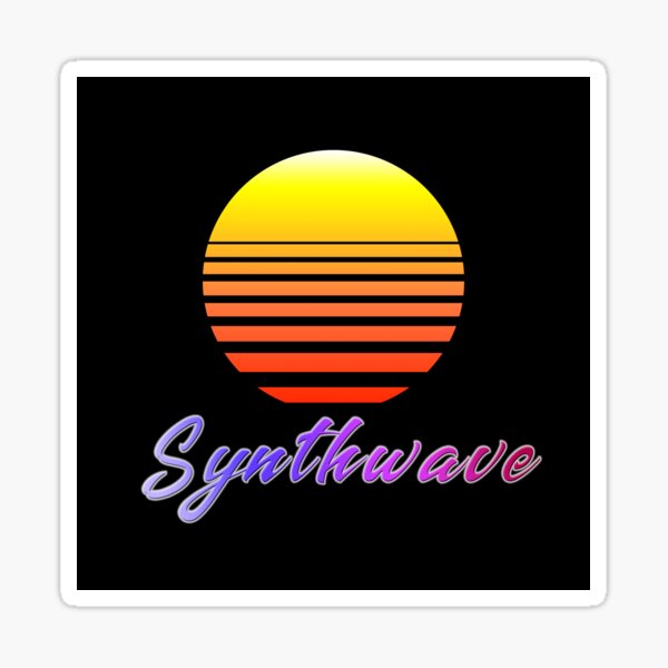 Synthwave Sun Sticker