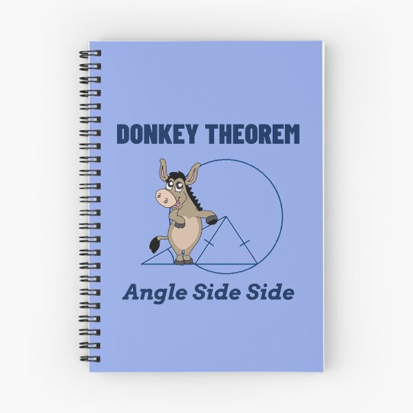 Item preview, Donkey Theorem Angle Side Side - Funny Math Design - Blue Background designed and sold by passiveisopod.