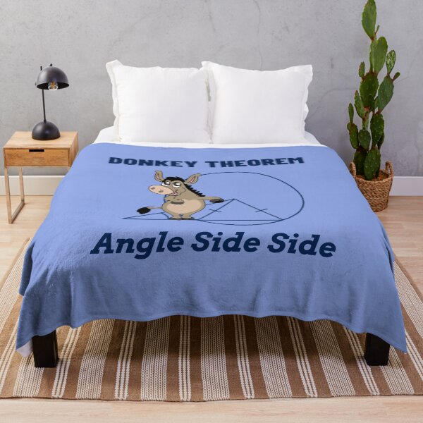 Item preview, Donkey Theorem Angle Side Side - Funny Math Design - Blue Background designed and sold by passiveisopod.