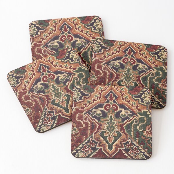 Item preview, Vintage Wallpaper With Woven Rug Design designed and sold by FuzzyHoney.