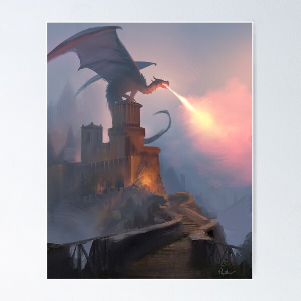 Item preview, Dragon Setting Fire to the Morning Air designed and sold by Dan Phyillaier.