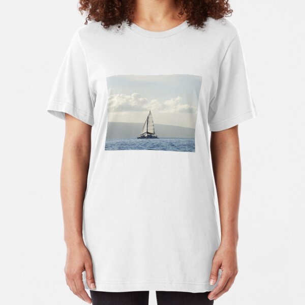 Maui Sailboat Photography Slim Fit T-Shirt