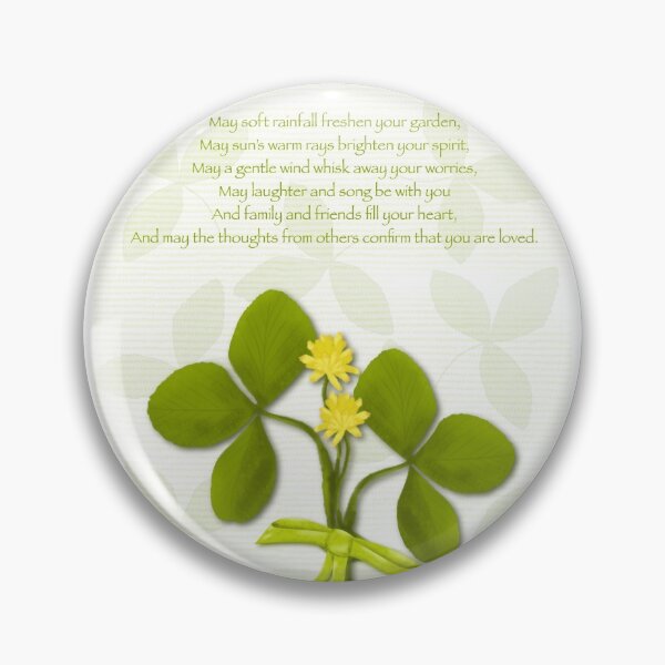 Item preview, St Patrick Shamrock Blessing tied in a  green bow designed and sold by Sheri42.