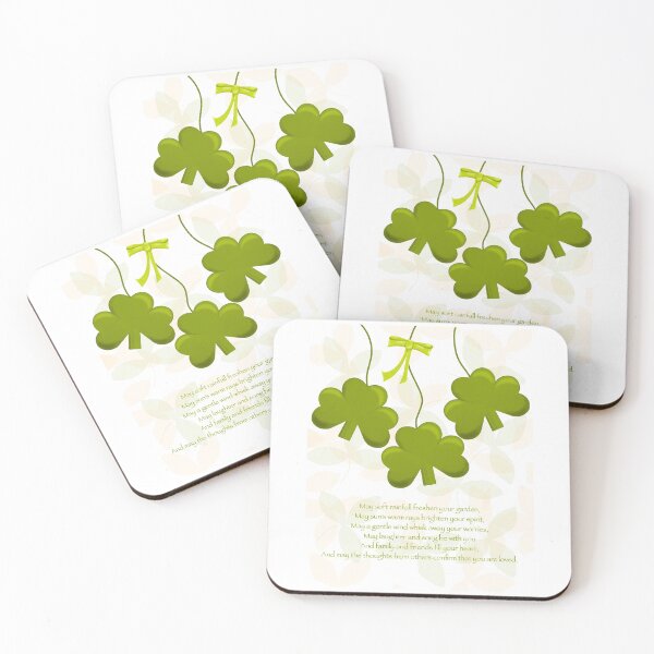 Item preview, St Patrick Shamrock Blessing -- a green bow and light orange accents designed and sold by Sheri42.