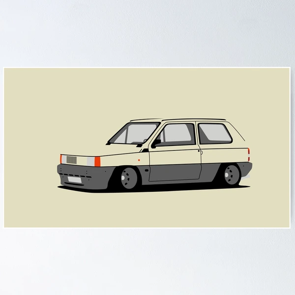 Fiat Panda 141 Slammed Poster for Sale by 3pedaldriving