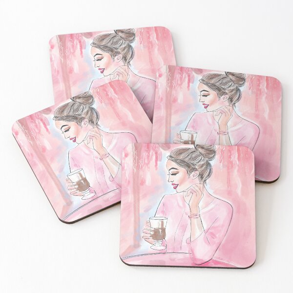 Item preview, Pink Coffee influencer girl designed and sold by PG Illustration.