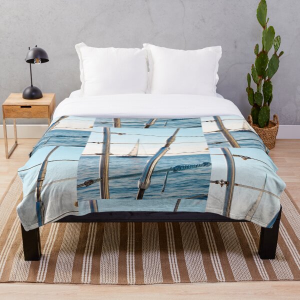 Maui Sailboat Photography Throw Blanket
