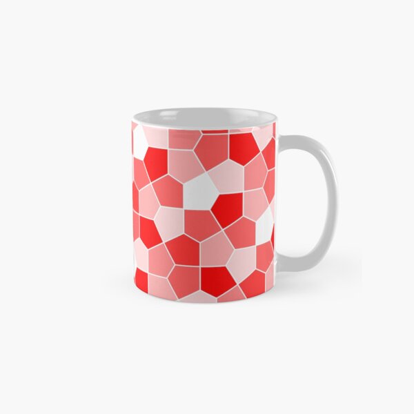 Cairo Pentagonal Tiles Red Classic Mug
