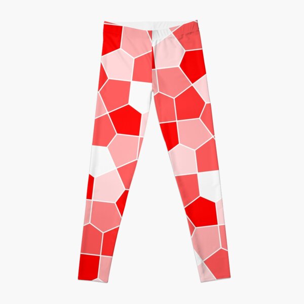 Cairo Pentagonal Tiles Red Leggings