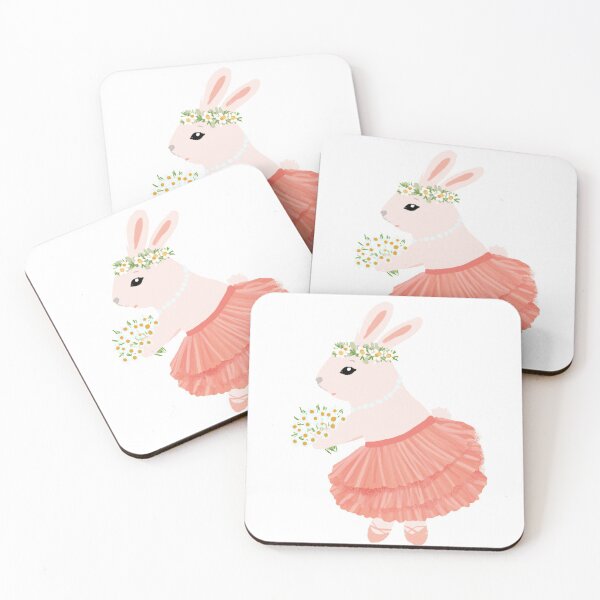 Item preview, Adorable bunny rabbit in pink tutu with flower crown designed and sold by Ilze Lucero.