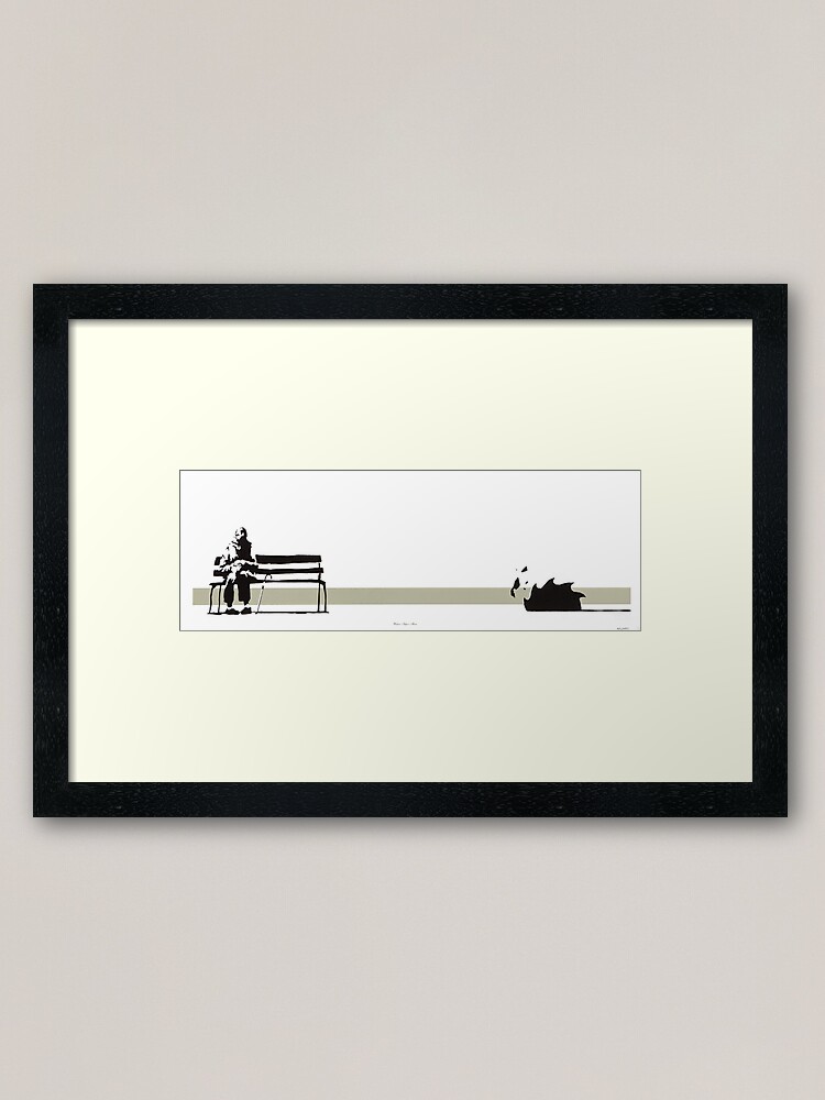 Alternate view of Banksy Weston Super Mare 2003, Artwork for Wall Art, Men, Women, Kids Framed Art Print
