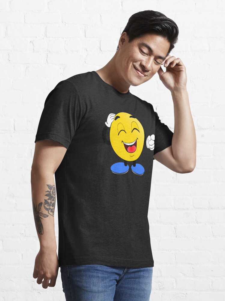 Emoticon de carita feliz riendo feliz grande jajaja Camiseta esencial