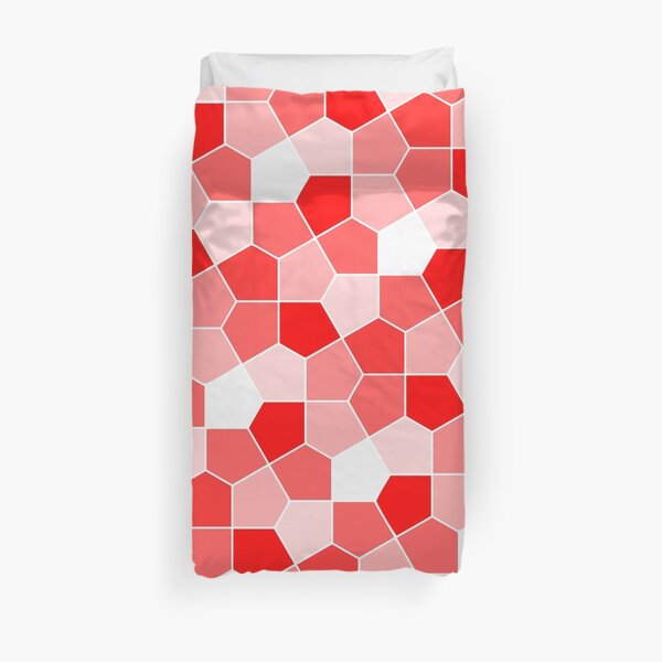 Cairo Pentagonal Tiles Red Duvet Cover