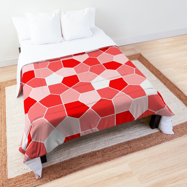 Cairo Pentagonal Tiles Red Comforter