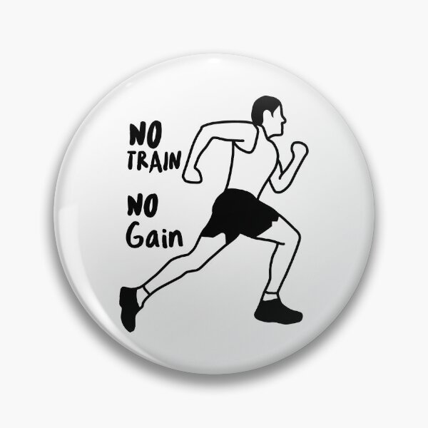 Item preview, No Train No Gain running workout design designed and sold by RogerWBDesigns.