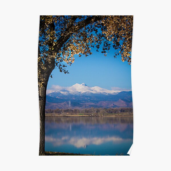 Reflections of Longs Peak Vertical Image Poster