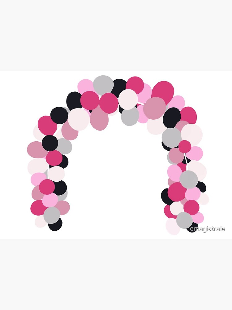 Download Pink Balloon Arch Art Board Print By Emagistrale Redbubble