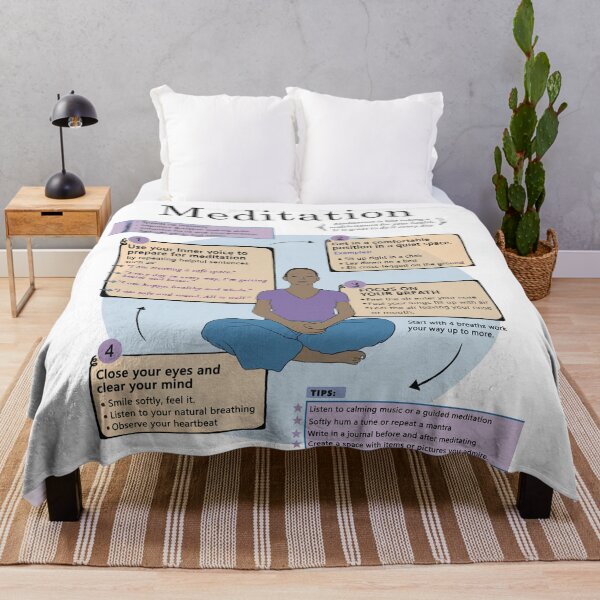 Item preview, Meditation Poster - Self Care - Coping Skills designed and sold by Neurons Away.